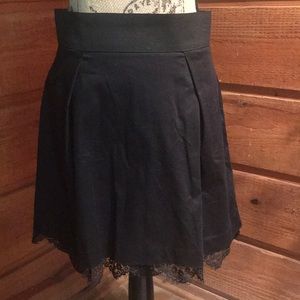 Elle black skirt with lace detail Size M